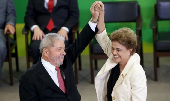 Brazil`s Lula sworn in over protests as Rousseff faces impeachment